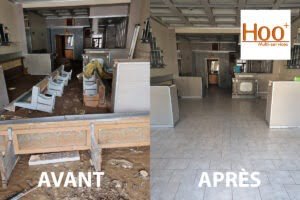 Nettoyage d'une brasserie après les inondations